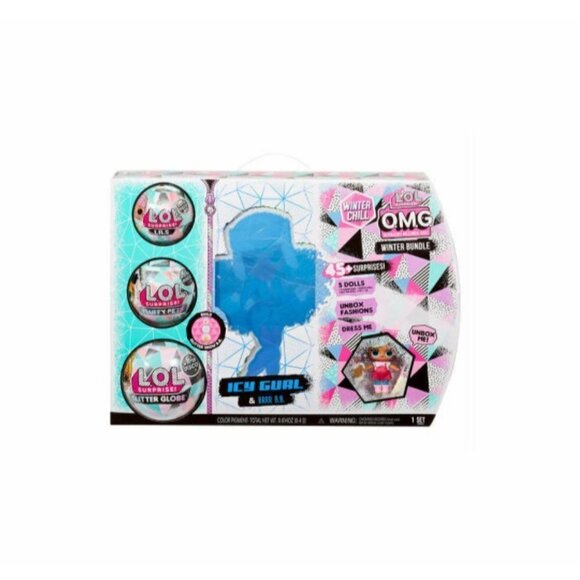L.O.L. Surprise! O.M.G. Winter Chill Fashion Doll Bundle Icy Gurl 45+ Surprises - Picture 1 of 6